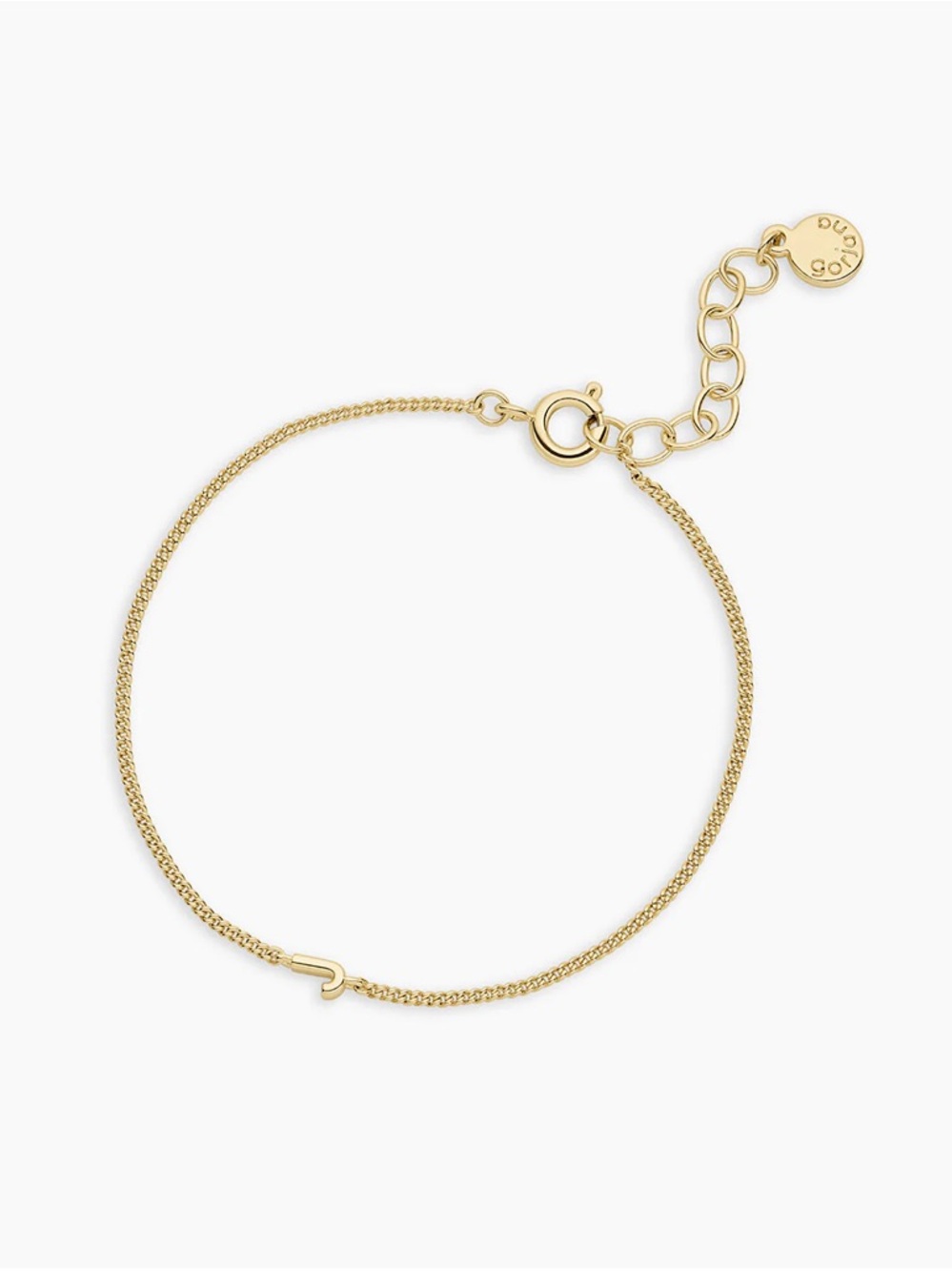 Gorjana Gold “J” Bracelet Wilder Mini Alphabet